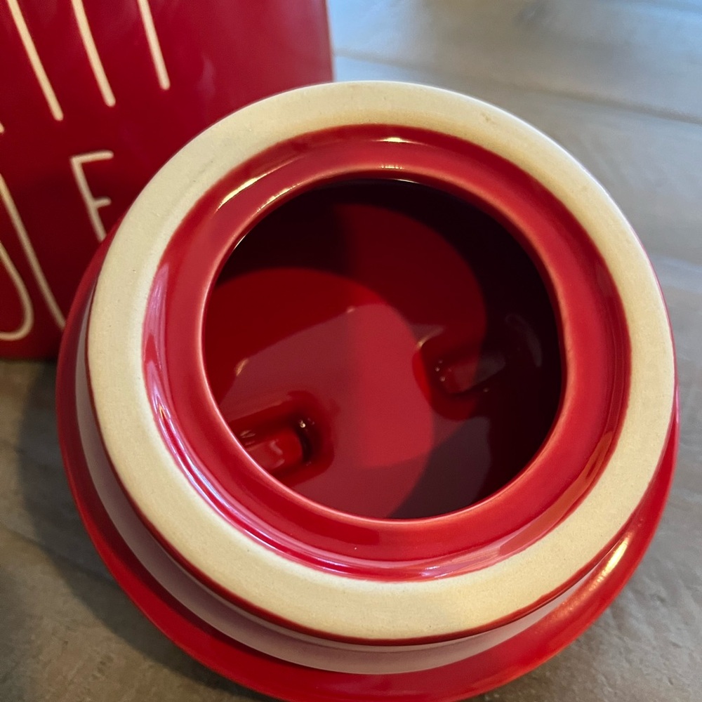 Rae Dunn Red North Pole Canister or Cookie Jar with Lid - Picture 7 of 8